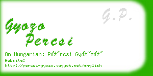 gyozo percsi business card